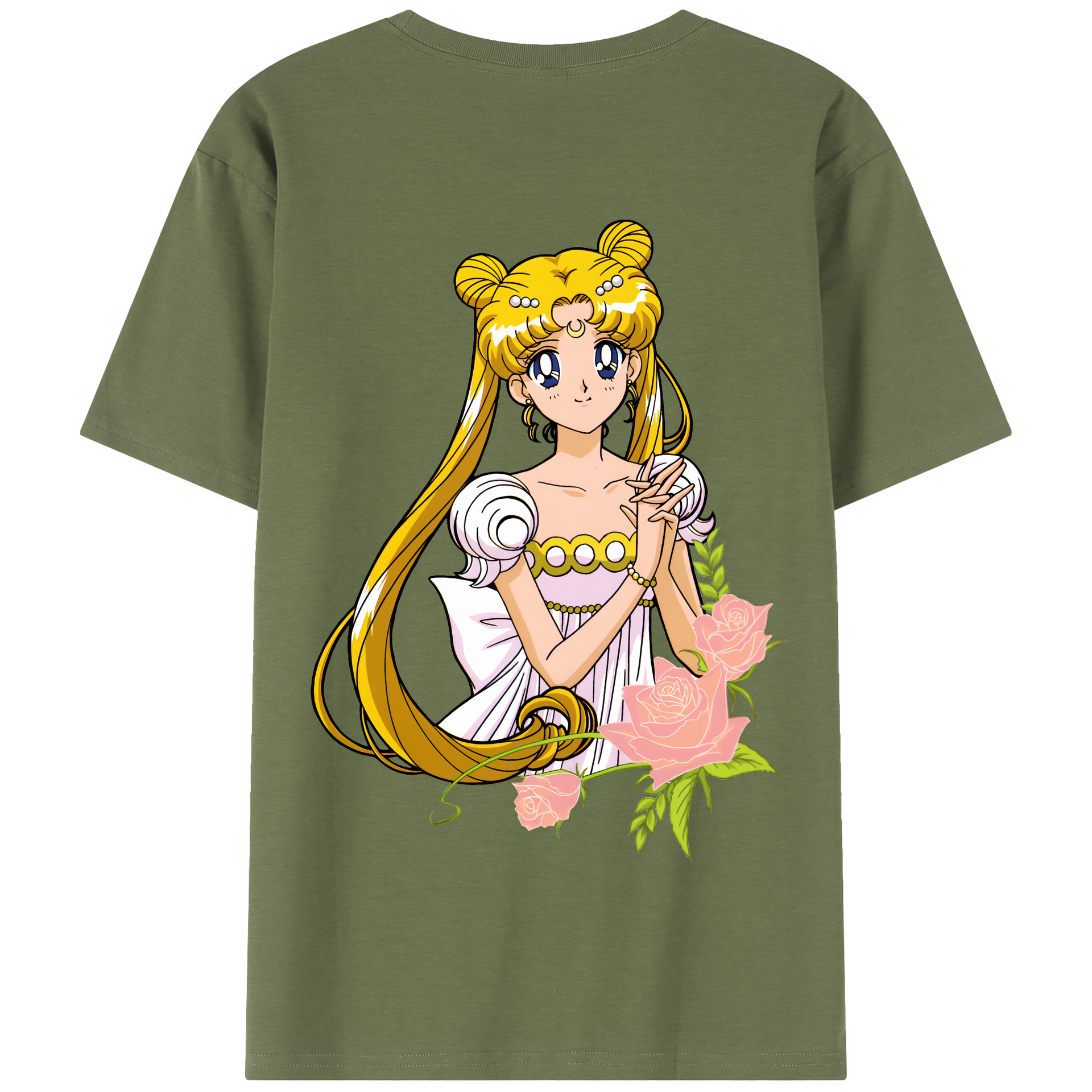 （画像用） 美少女戦士セーラームーン 愛野 美奈子 あいの みなこ Sailor Moon Aino Minako 綿100％半袖Tシャツ（背面プリント）
